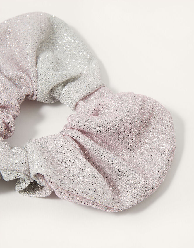 Rainbow Glitter Heart Shaped Scrunchie, , large