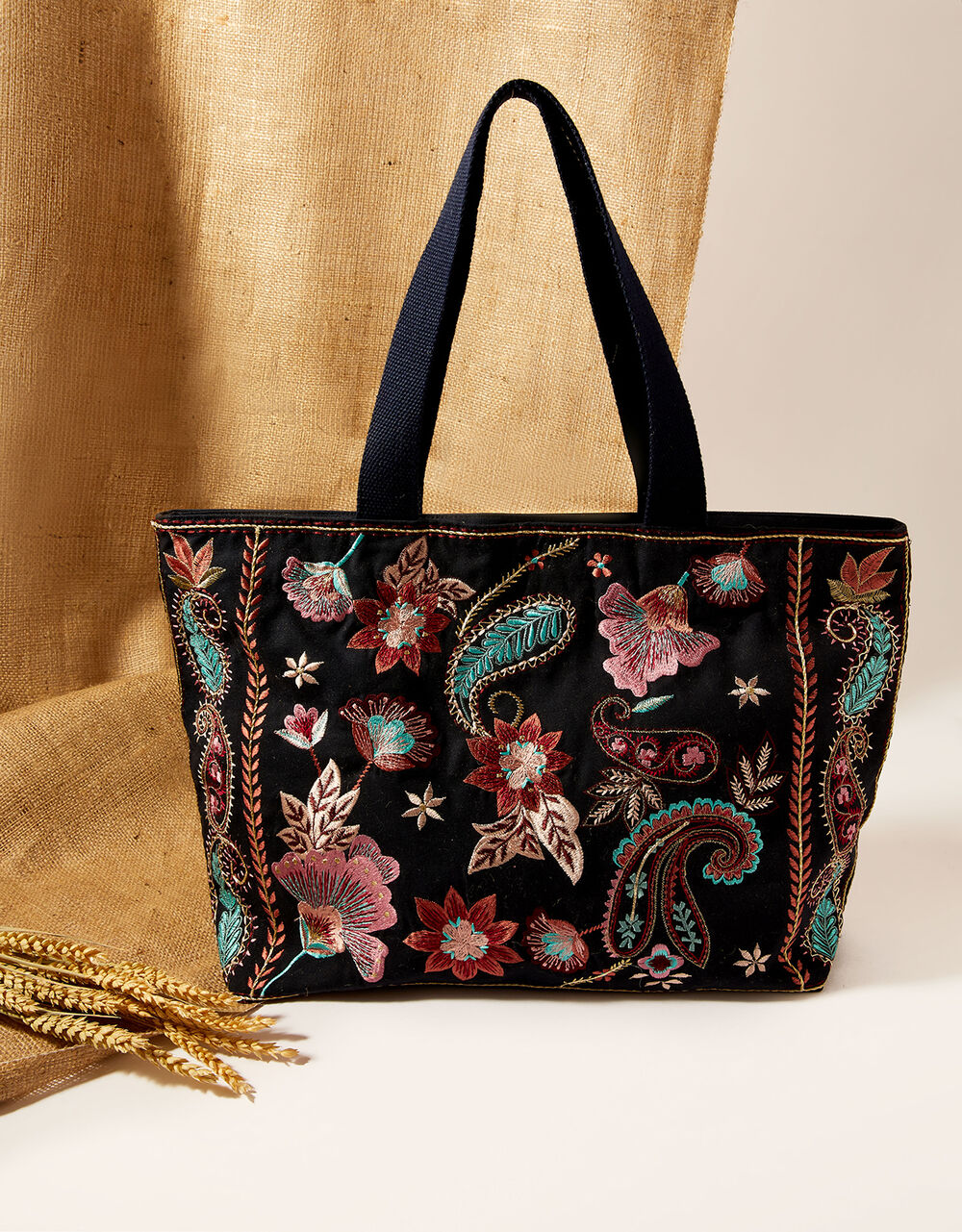 Women Women's Accessories | Embroidered Shopper Bag - EC01654