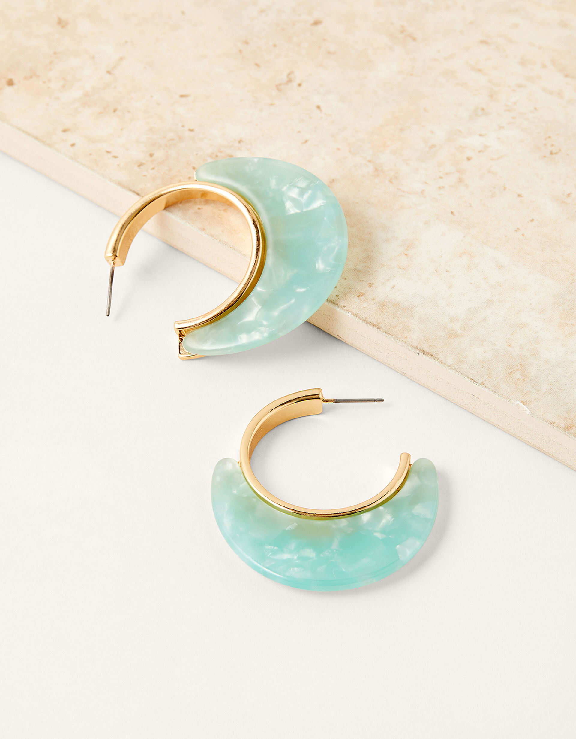 Resin Hoop Earrings, , large