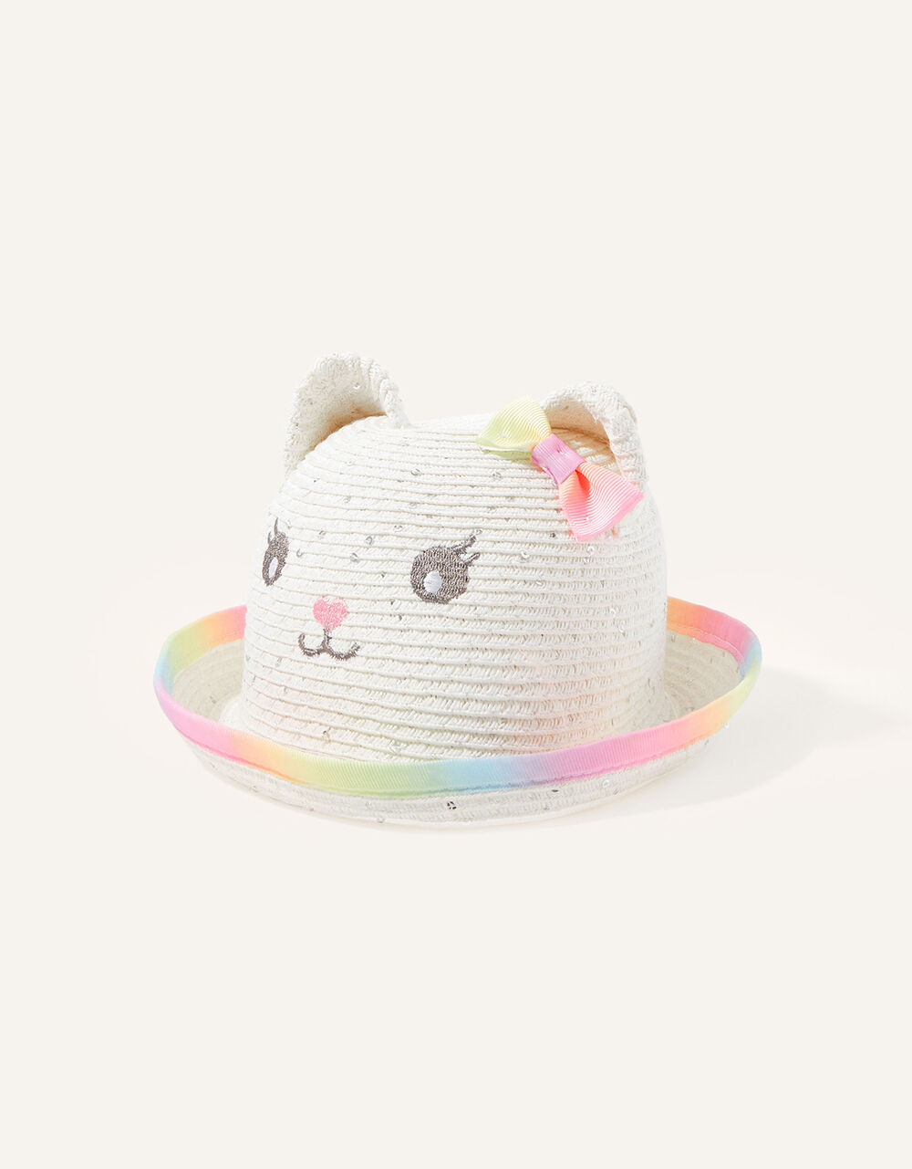 Children Children's Accessories | Baby Kitty Bowler Hat White - BP64979