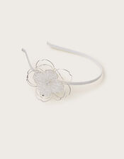 Beaded Wire Flower Headband, , large