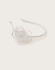 Beaded Wire Flower Headband, , large