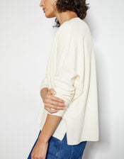 Vicki V-Neck Jumper, Ivory (IVORY), large