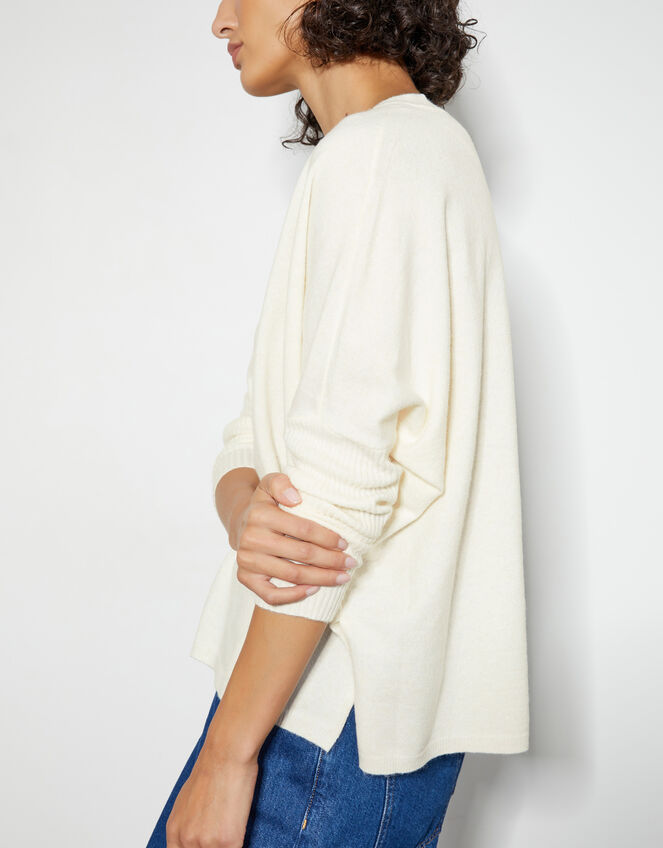 Vicki V-Neck Jumper, Ivory (IVORY), large