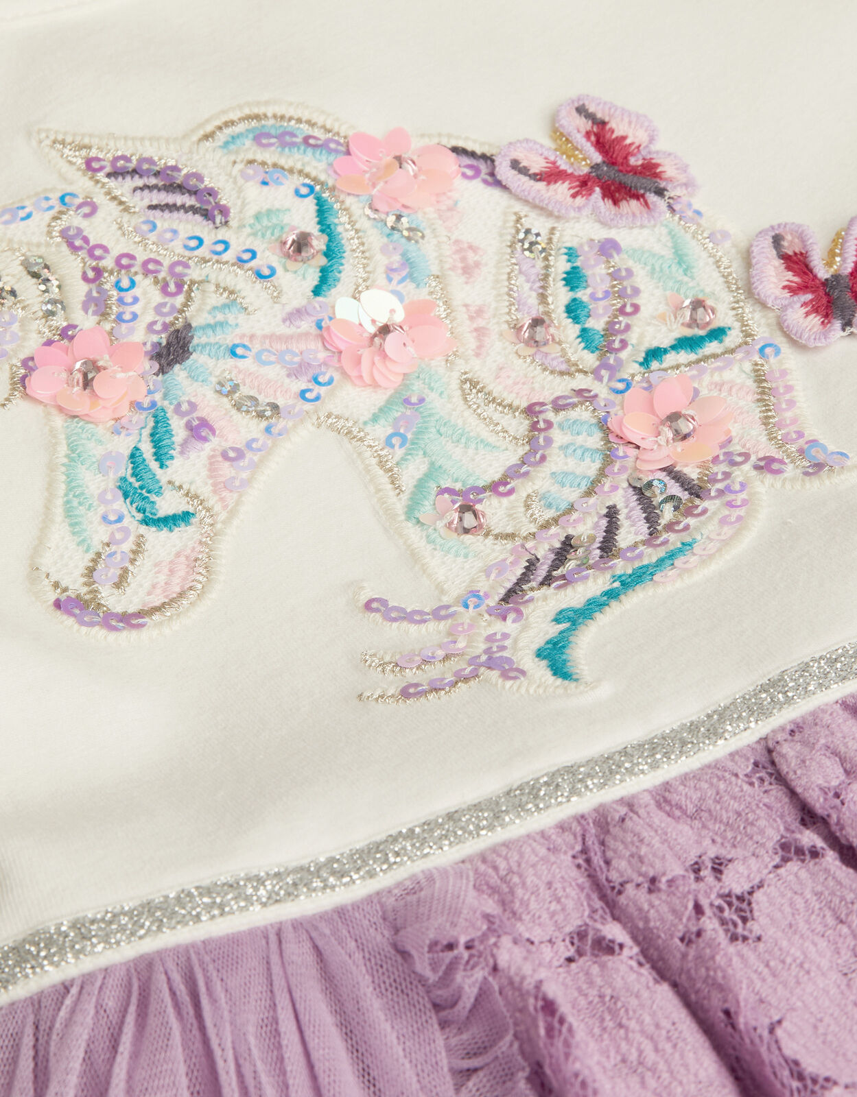 Unicorn Lace Disco Dress Purple