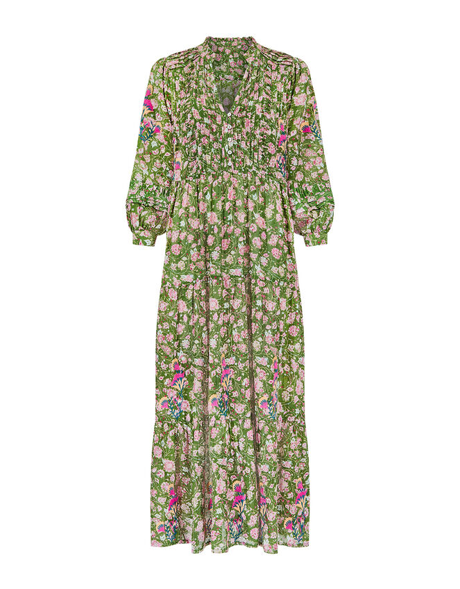 East Floral Print Maxi Dress, Green (GREEN), large