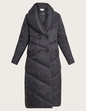 Clara Longline Padded Maxi Coat, Black (BLACK), large