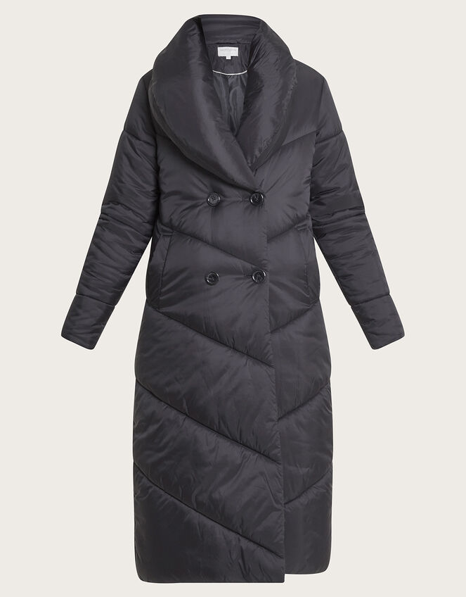 Clara Longline Padded Maxi Coat, Black (BLACK), large