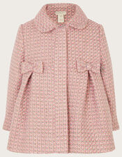 Baby Tweed Faux Fur Collar Coat, Grey (GREY), large