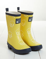 Grass and Air Junior Colour-Revealing Wellies, Yellow (YELLOW), large