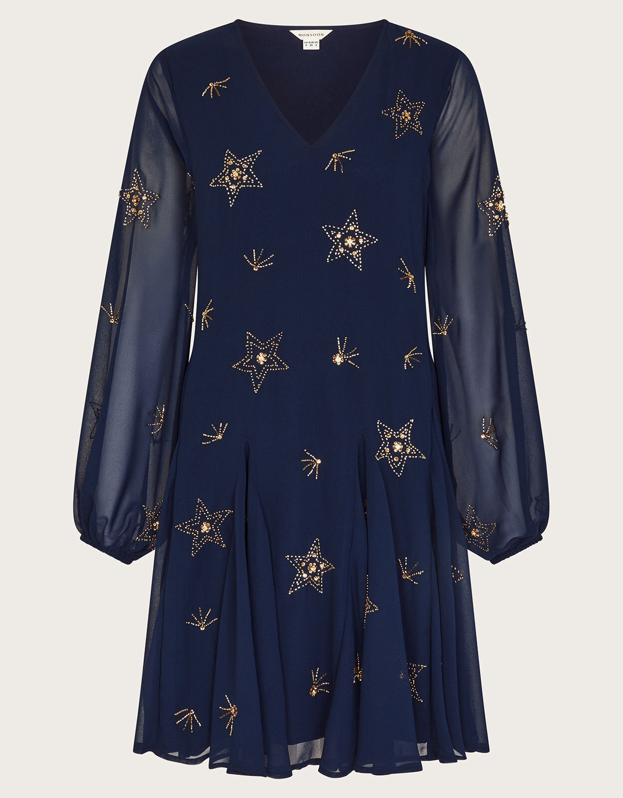 Monsoon selene block print dress top