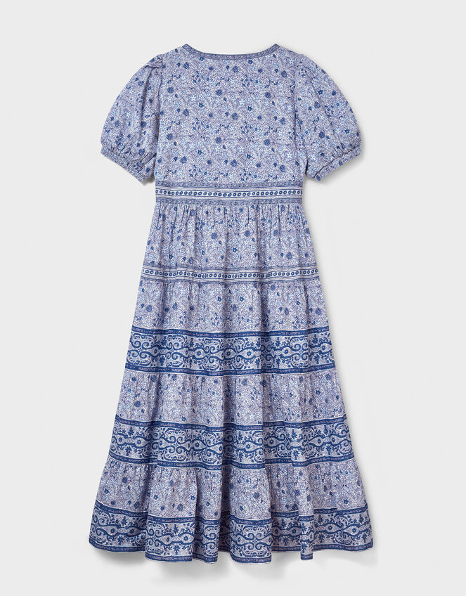 East Tiera Floral Tiered Maxi Dress, Blue (BLUE), large