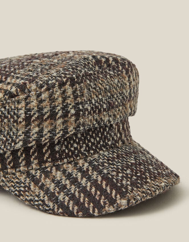 Myla Check Baker Boy Hat, , large