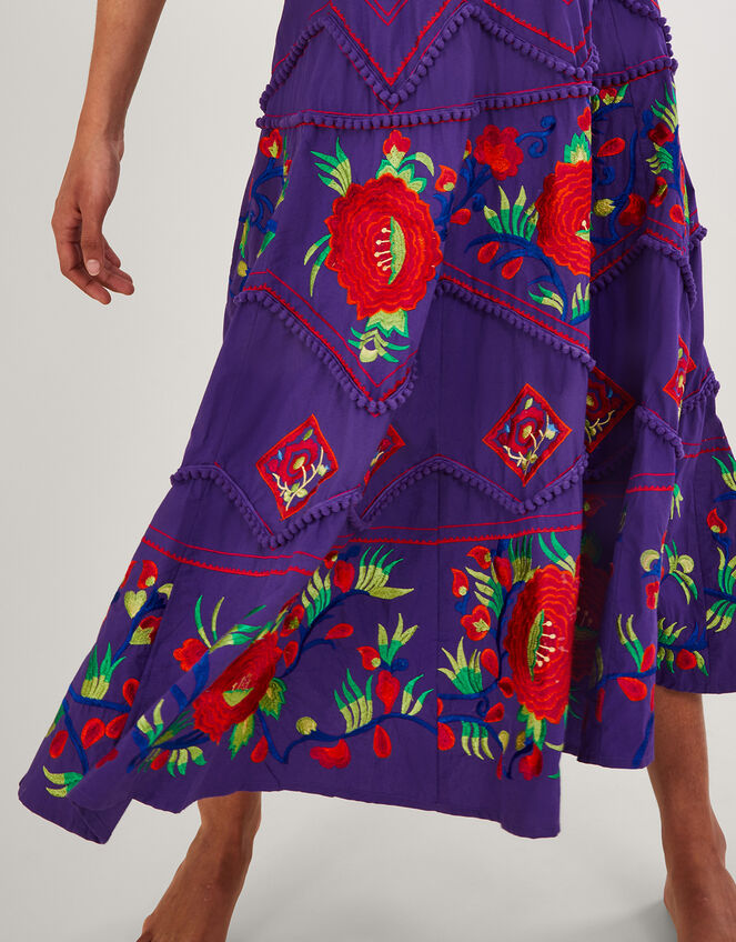 Meryl Embellished Midi Dress, Purple (PURPLE), large