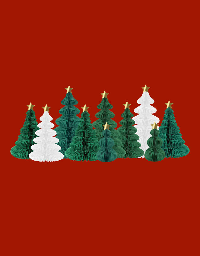 Meri Meri 10-Pack Honeycomb Christmas Trees, , large