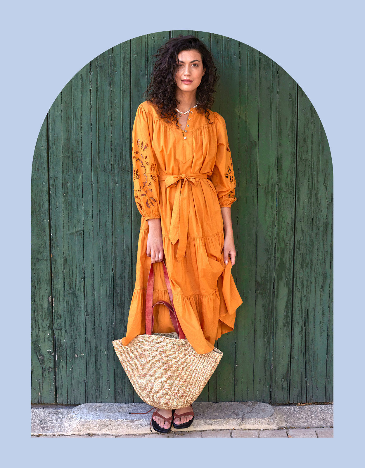 Orange shop dress monsoon