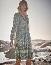 Dilli Grey Issy Print Midi Dress, Green (GREEN), large