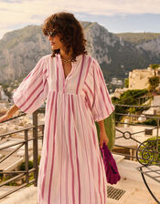 Petite Mendigote Rigo Stripe Tunic Dress, Purple (PURPLE), large