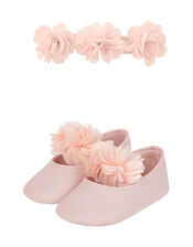 Baby Macaroon Bootie and Bando Set, Pink (PINK), large