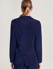 Tessa Tinsel Double Breasted Blazer, Blue (MIDNIGHT), large