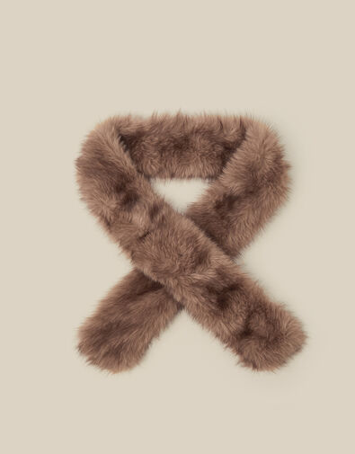 Esta Faux Fur Skinny Scarf , , large