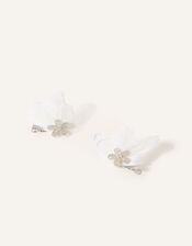 Diamante Daisy Fluffy Hair Clip Twinset, , large