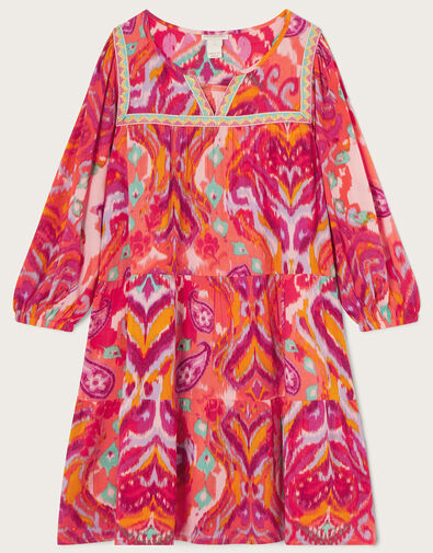 MINI ME Ikat Paisley Print Dress in LENZING™ ECOVERO, Multi (MULTI), large