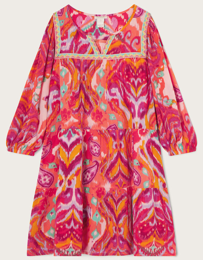 MINI ME Ikat Paisley Print Dress in LENZING™ ECOVERO, Multi (MULTI), large