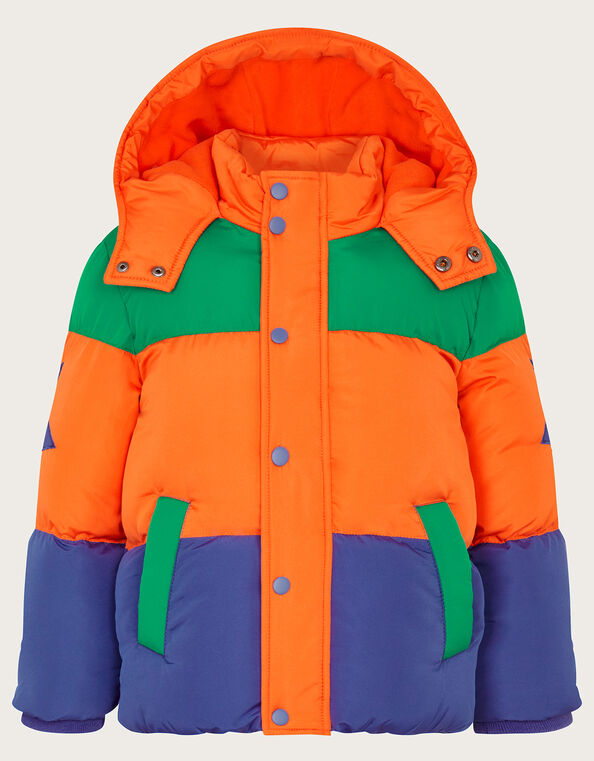 Colour Block Puffer Coat, Multi (MULTI), large