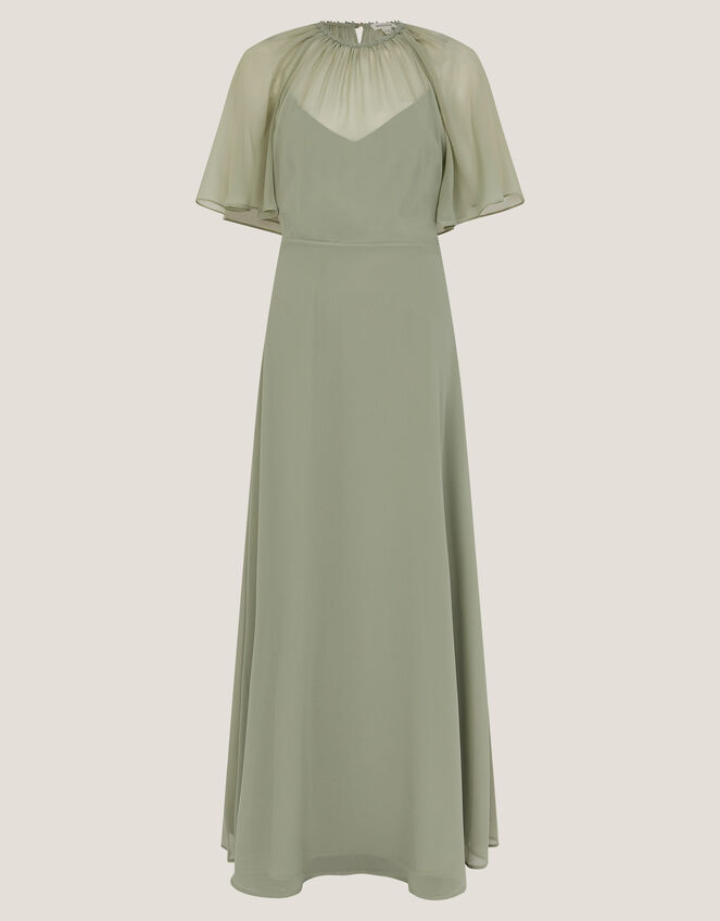Mona Angel Sleeve Maxi Dress Green