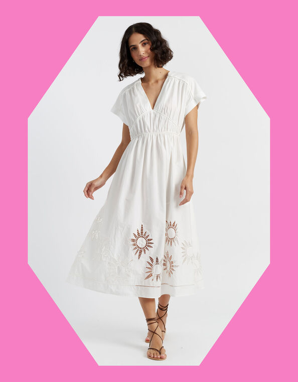Chinti & Parker Étoile Midi Sundress, Cream (CREAM), large