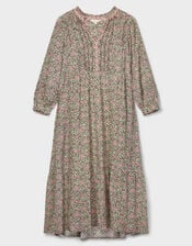 East Leona Ditsy Print Maxi Dress, Green (GREEN), large