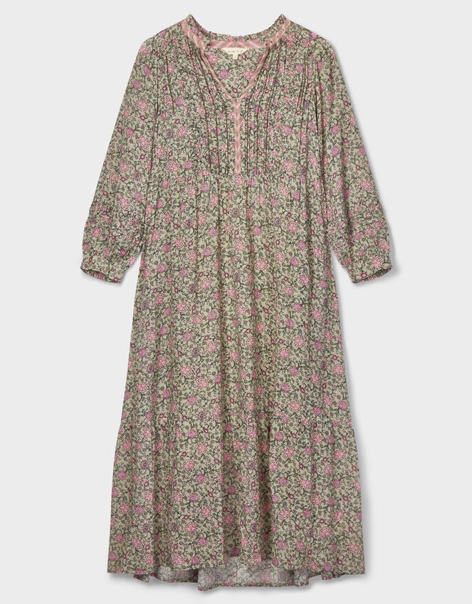 East Leona Ditsy Print Maxi Dress, Green (GREEN), large