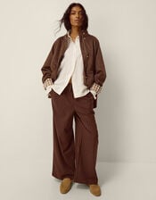 Clara Faux Suede Jacket, Brown (BROWN), large