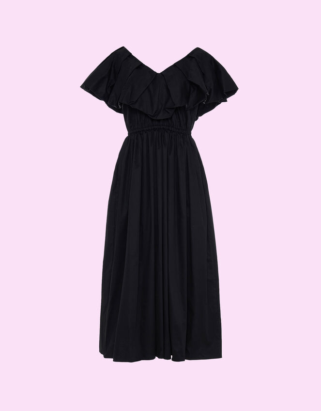 Devotion Twins Deos Frill Maxi Dress, Black (BLACK), large