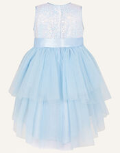Baby Safire Sequin Tulle Dress, Blue (BLUE), large