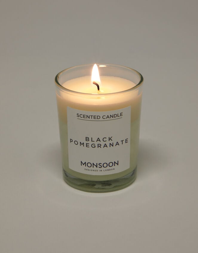 Small Black Pomegranate Scented Candle, , large