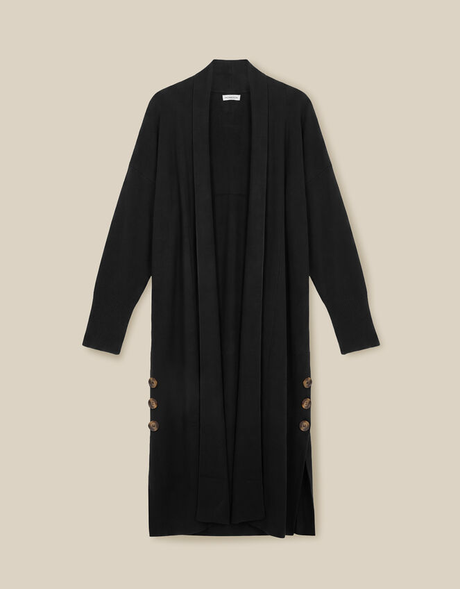 Sadie Knit Longline Cardigan, Black (BLACK), large
