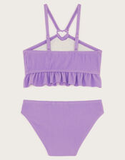 Frilly Seersucker Bikini Set, Purple (LILAC), large