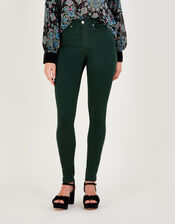 Nadine Regular Length Skinny Jeans, Green (DARK GREEN), large