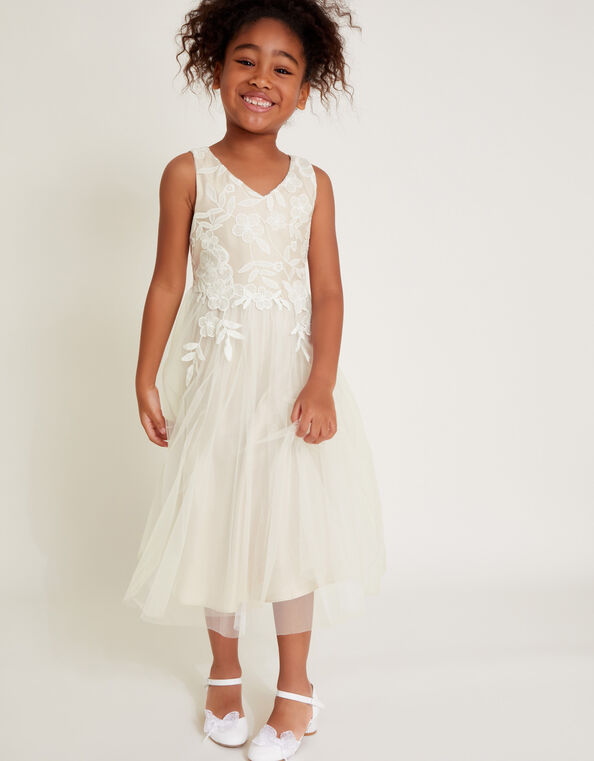 Sienna Crochet Lace Tulle Dress, Pink (PALE PINK), large