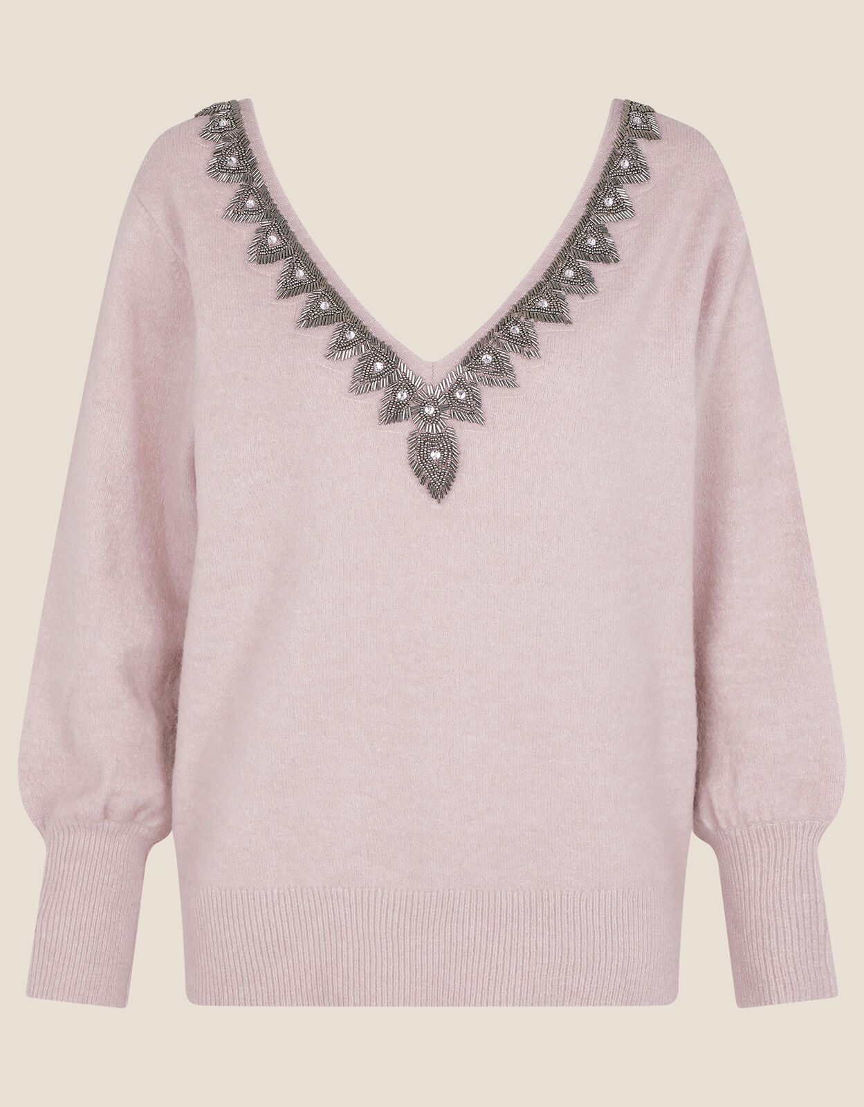 Pink embellished jumper new arrivals