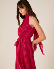 Alya Pleated Chiffon Maxi Dress, Pink (PINK), large
