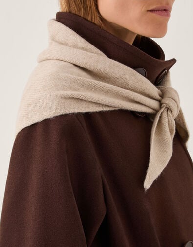 Fae Knitted Neckerchief, Natural (NEUTRAL), large