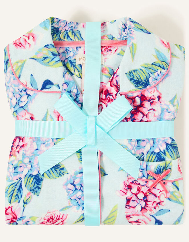 Elle Floral Pyjama Set, Blue (AQUA), large