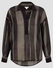 Andi Stripe Blouse, Black (BLACK), large