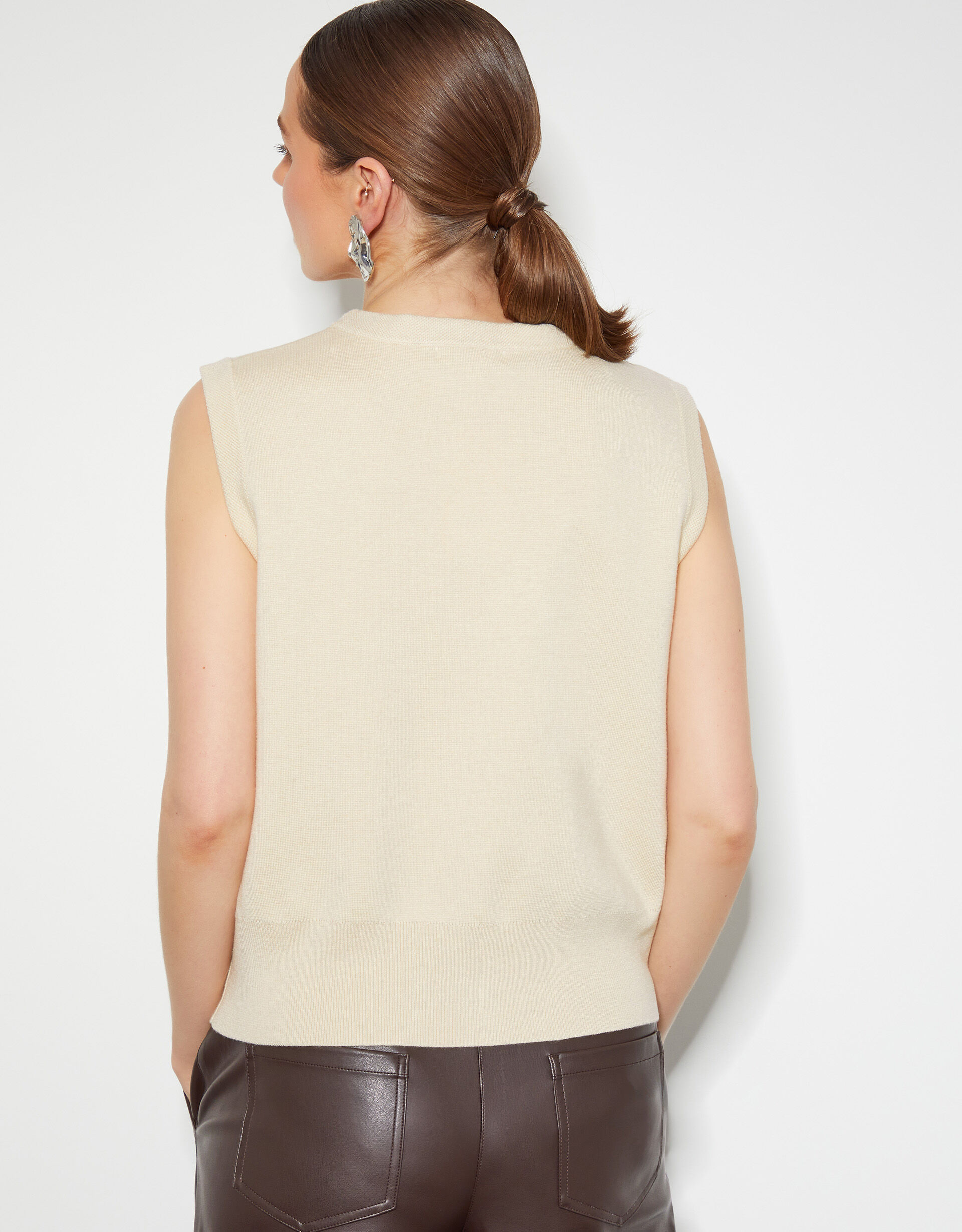 Sky Sleeveless Cardigan Ivory Cardigans Monsoon UK