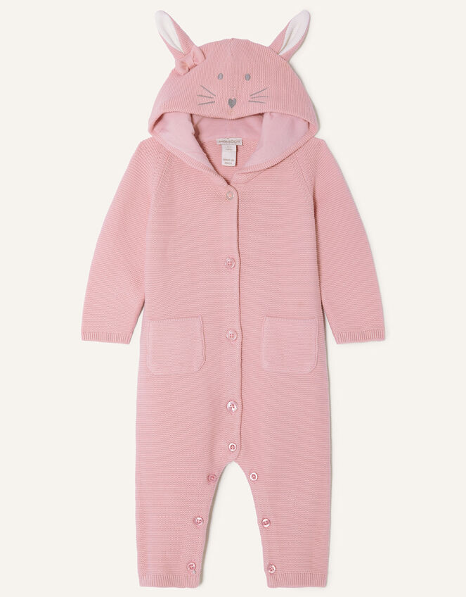 Newborn Knitted All-in-One, Pink (PINK), large