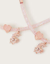 Unicorn Pendant Tube Necklace and Bracelet Set, , large