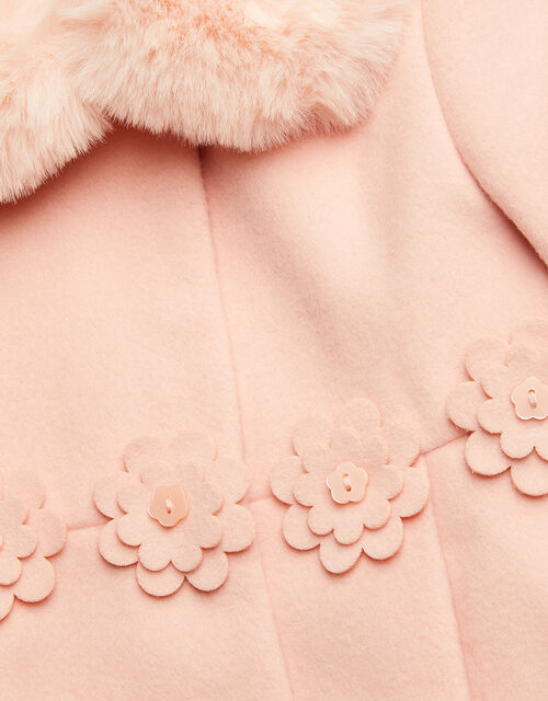 Baby Laser Flower Waist Coat, Pink (PALE PINK), large